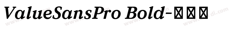 ValueSansPro Bold字体转换